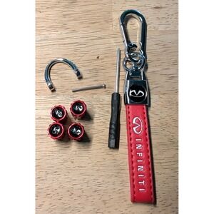 5pcs Car Key Chain whth tire Valve Stem Caps for Infiniti G35 G37 Q50L‎ QX50